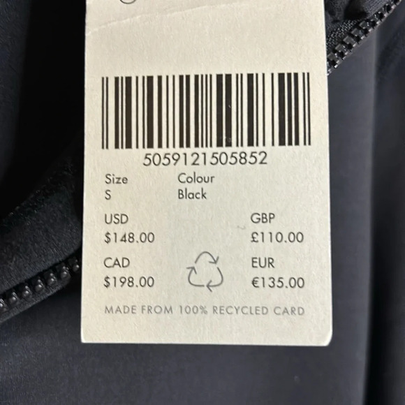 NWT women’s SWEATY BETTY THERMA RUNNING HALF ZIP in black size small - Picture 7 of 9